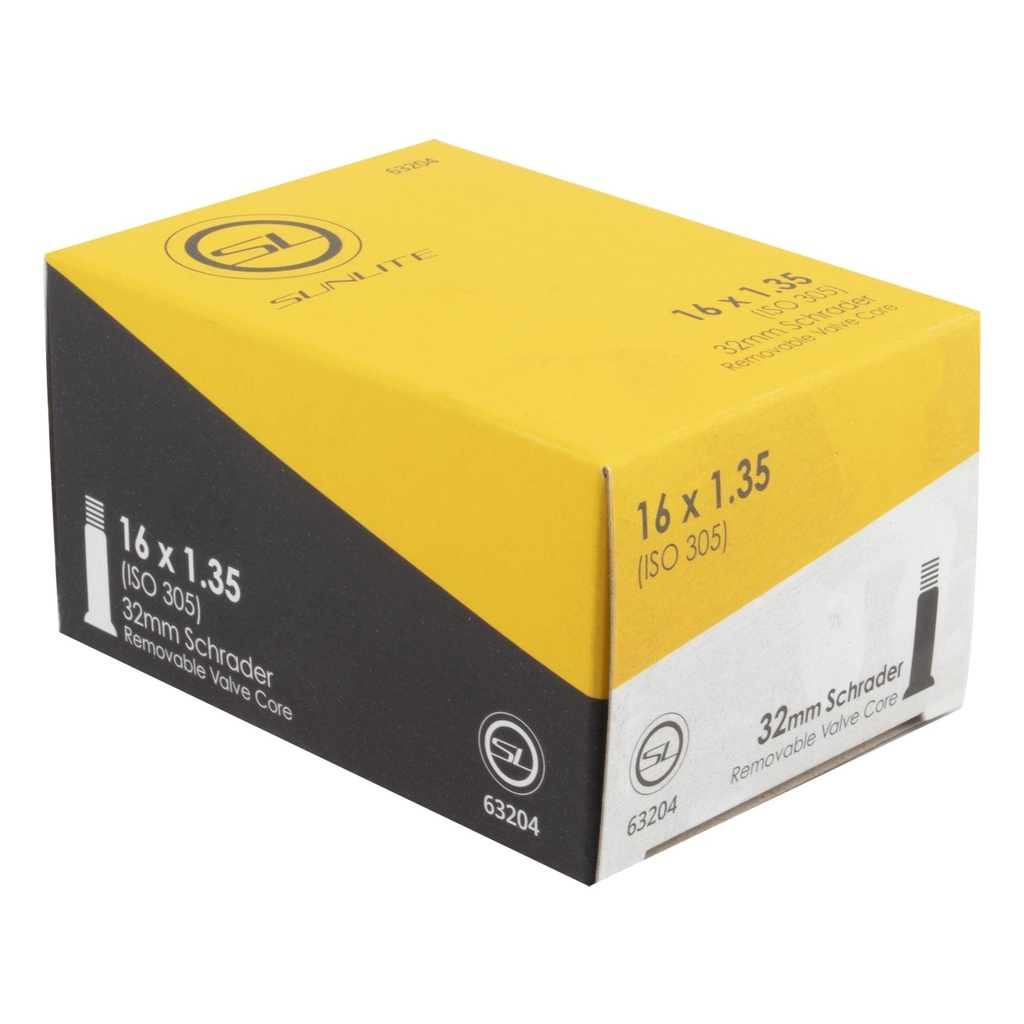 Sunlite 16 X 1.35 - 32mm Schrader Valve Tube