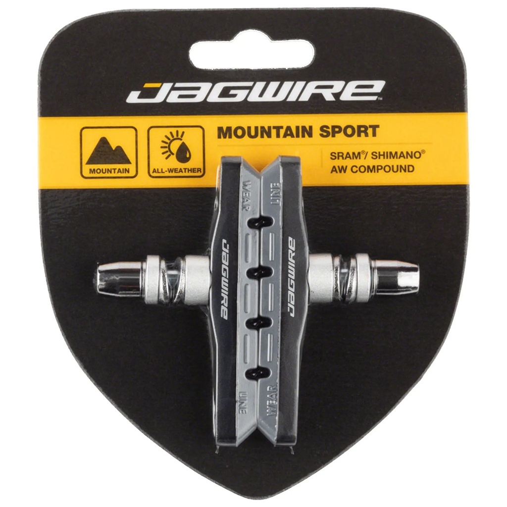 [000199768000000] Jagwire Mountain Sport Threaded Brake Pads (Grey)