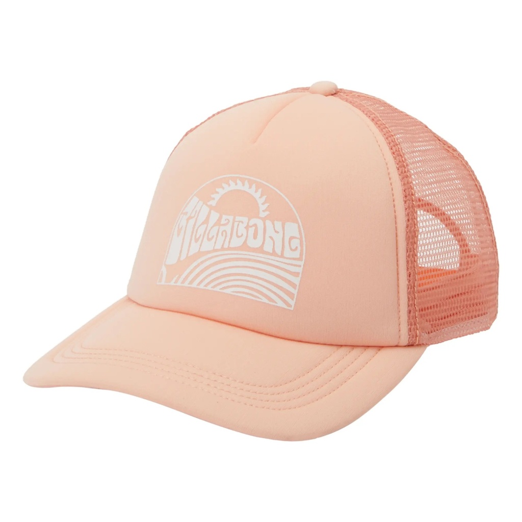 [000201095000000] Billabong Women's Across Waves Trucker Hat (Soft N Peachy)