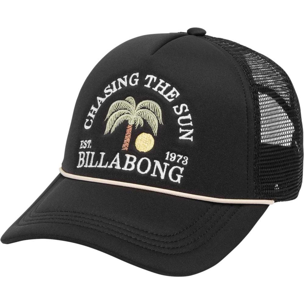 [000201119000000] Billabong Women's Across The Waves Trucker Hat (Off Black)