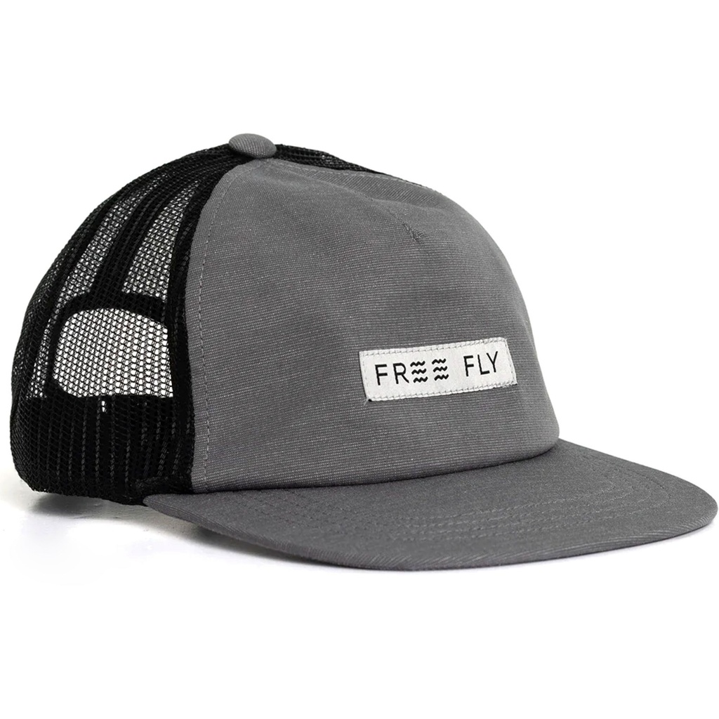 [000201944000000] Free Fly Men's Reverb Packable Trucker Hat (Smoke)