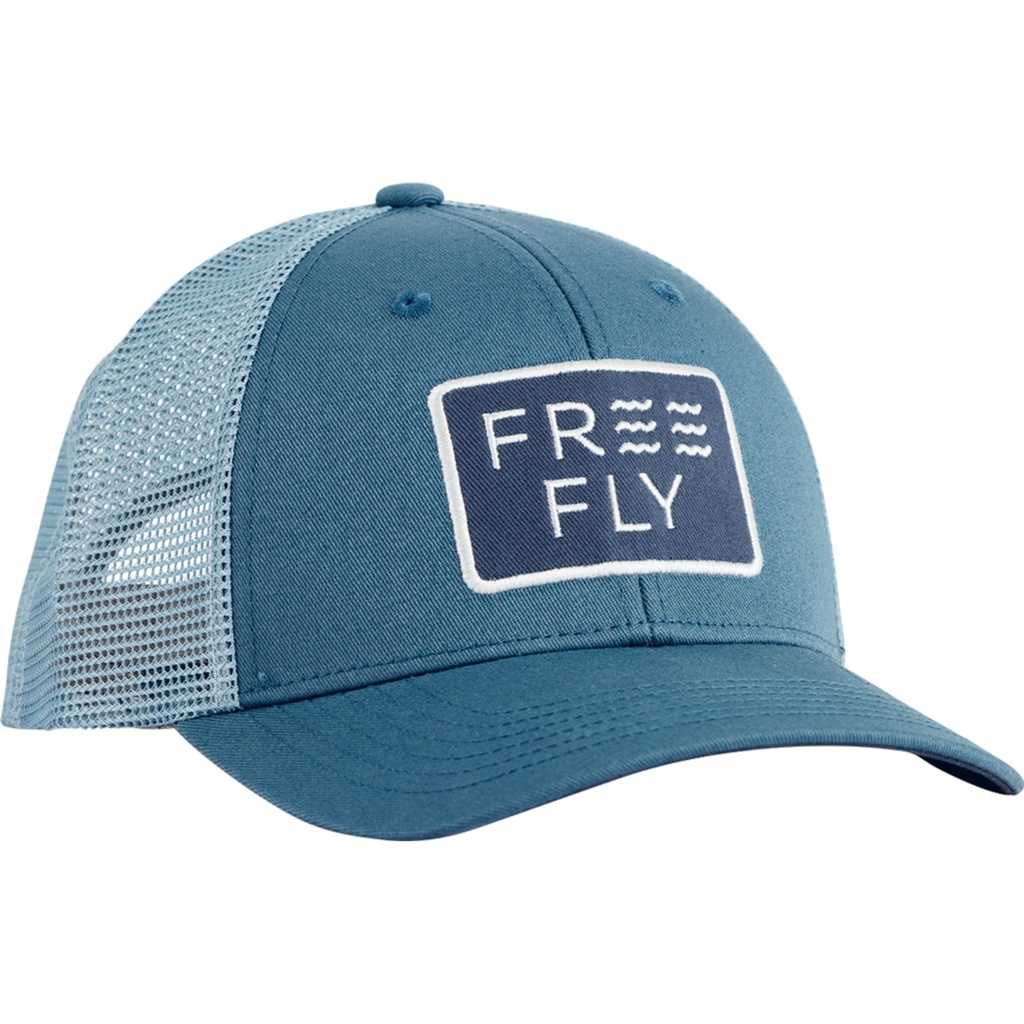 [000201946000000] Free Fly Wave Trucker Hat (Slate Blue)