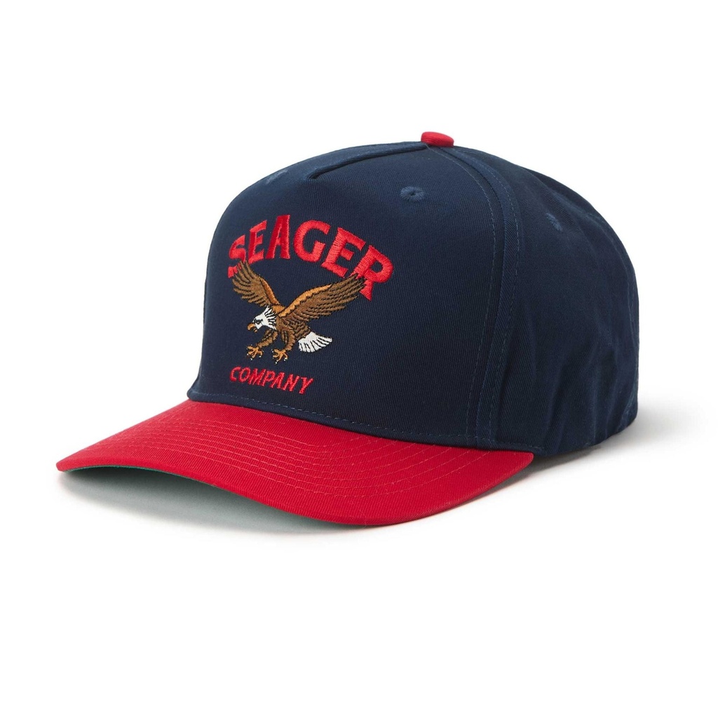 [000202106000000] Seager Bradley Snapback Hat (Navy/Red)
