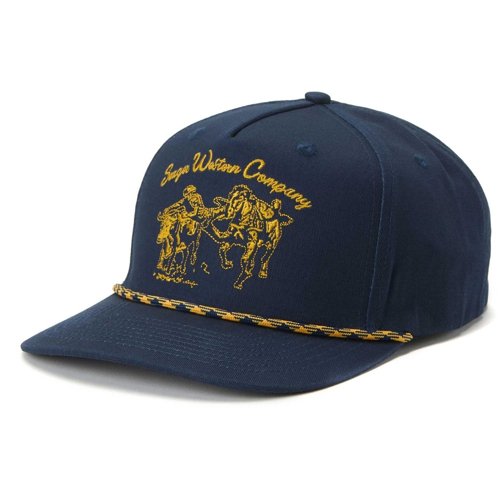[000202109000000] Seager Los Rios Canvas Snapback Hat (Navy)