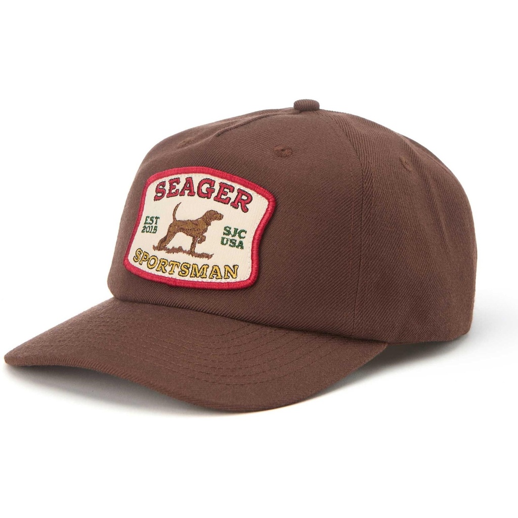 [000202112000000] Seager Sportsman Mesh Trucker Snapback Hat (Brown)