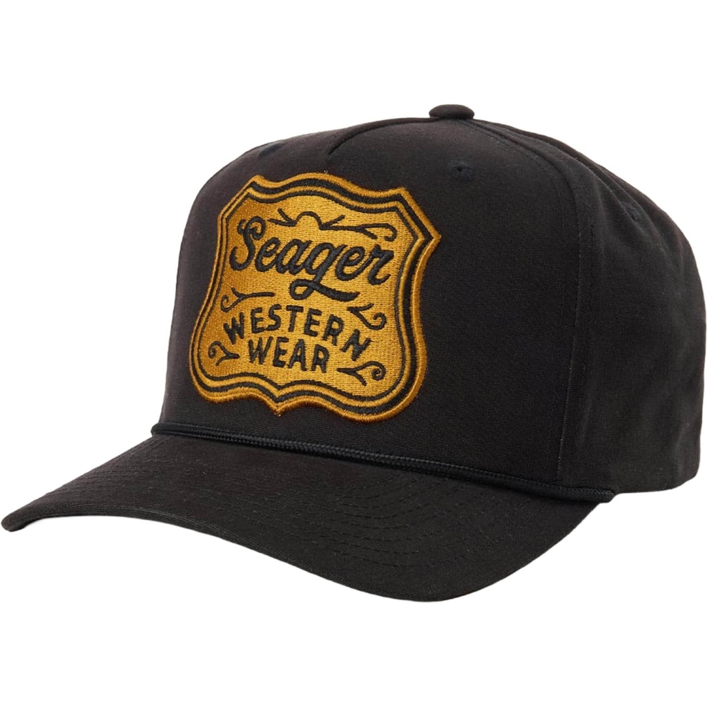 [000202117000001] Seager Badge Snapback Hat (Olive)