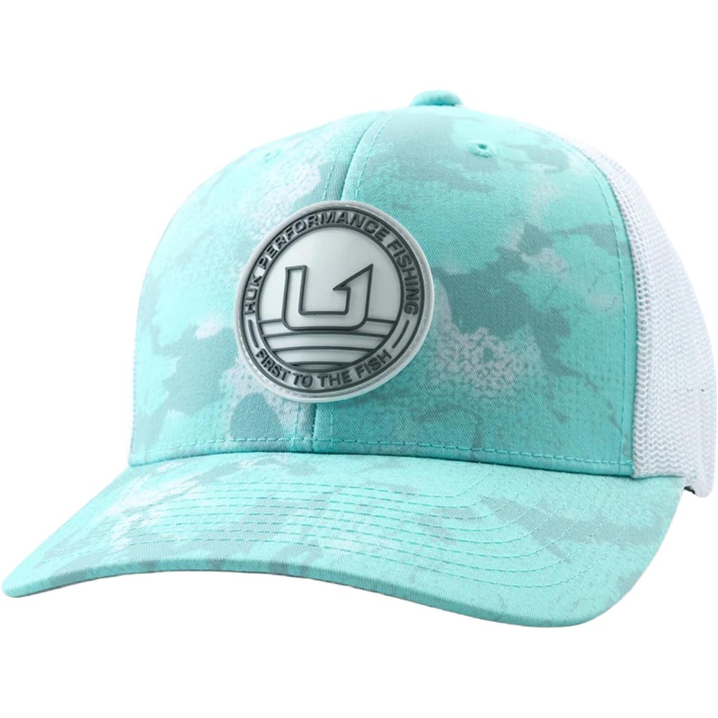 Huk Men's KC Printed Circle Patch Trucker Hat