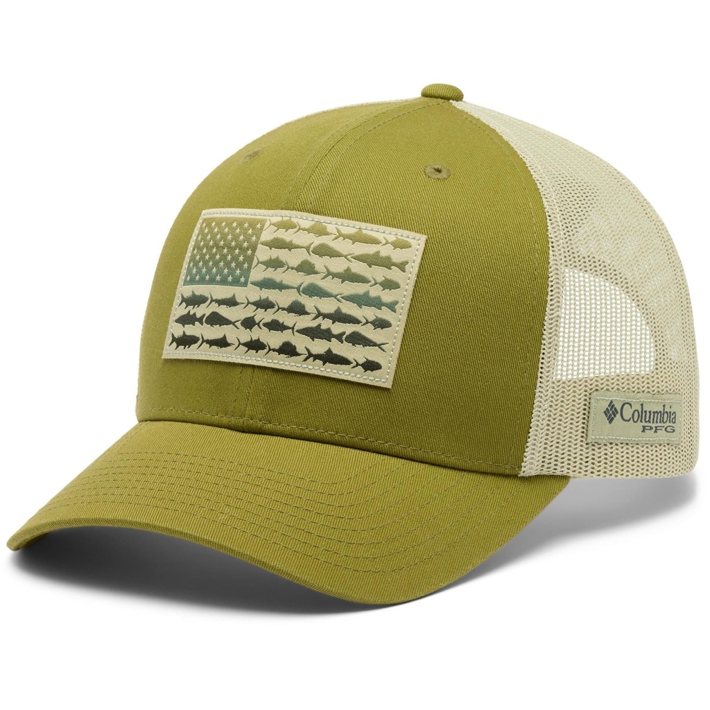 Columbia Men's PFG Fish Flag Mesh Snapback Hat