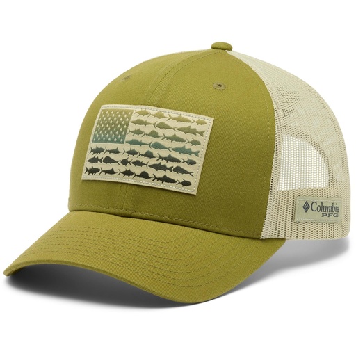 Columbia Men's PFG Fish Flag Mesh Snapback Hat
