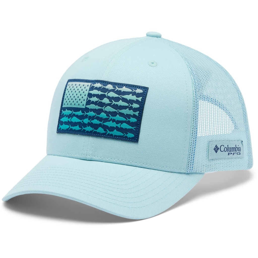 Columbia Men's PFG Fish Flag Mesh Snapback Hat