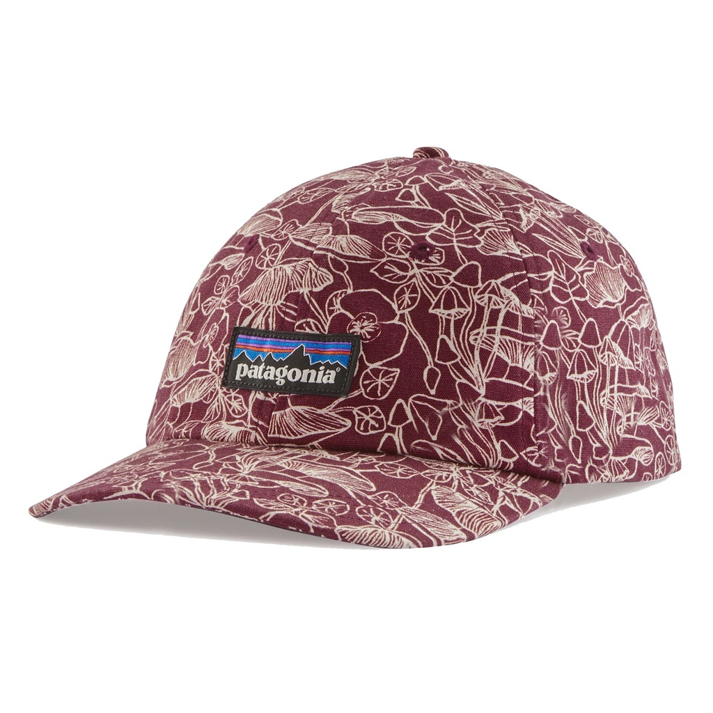 [000202771000000] Patagonia Men's P-6 Label Trad Cap (Mushroom Forest Batik/Sequoia Red)