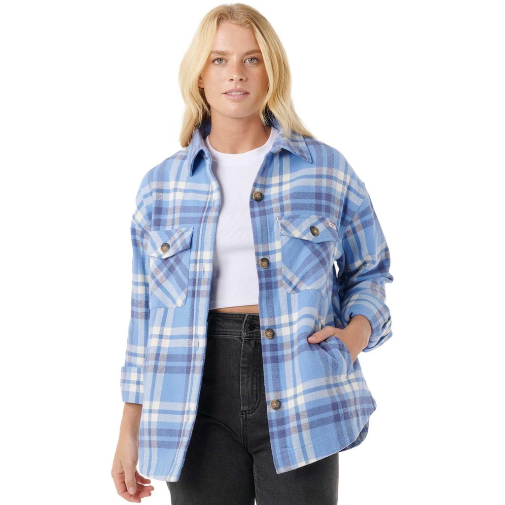 [000202979000000] Rip Curl Women's Oceanic Long Sleeve Flannel Shirt (XXS)