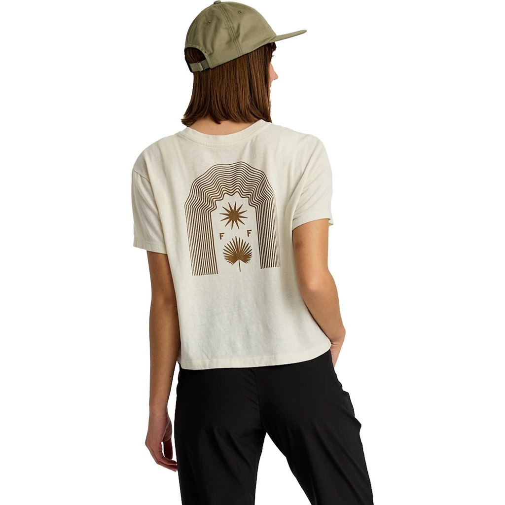 [000203021000000] Free Fly Women's Fan Palm T Shirt (Heather Birch, XS)