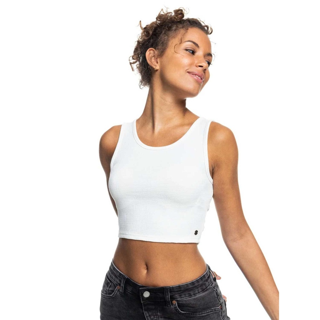 [000203025000006] ROXY Women's Good Keepsake Cropped (Snow White, S)