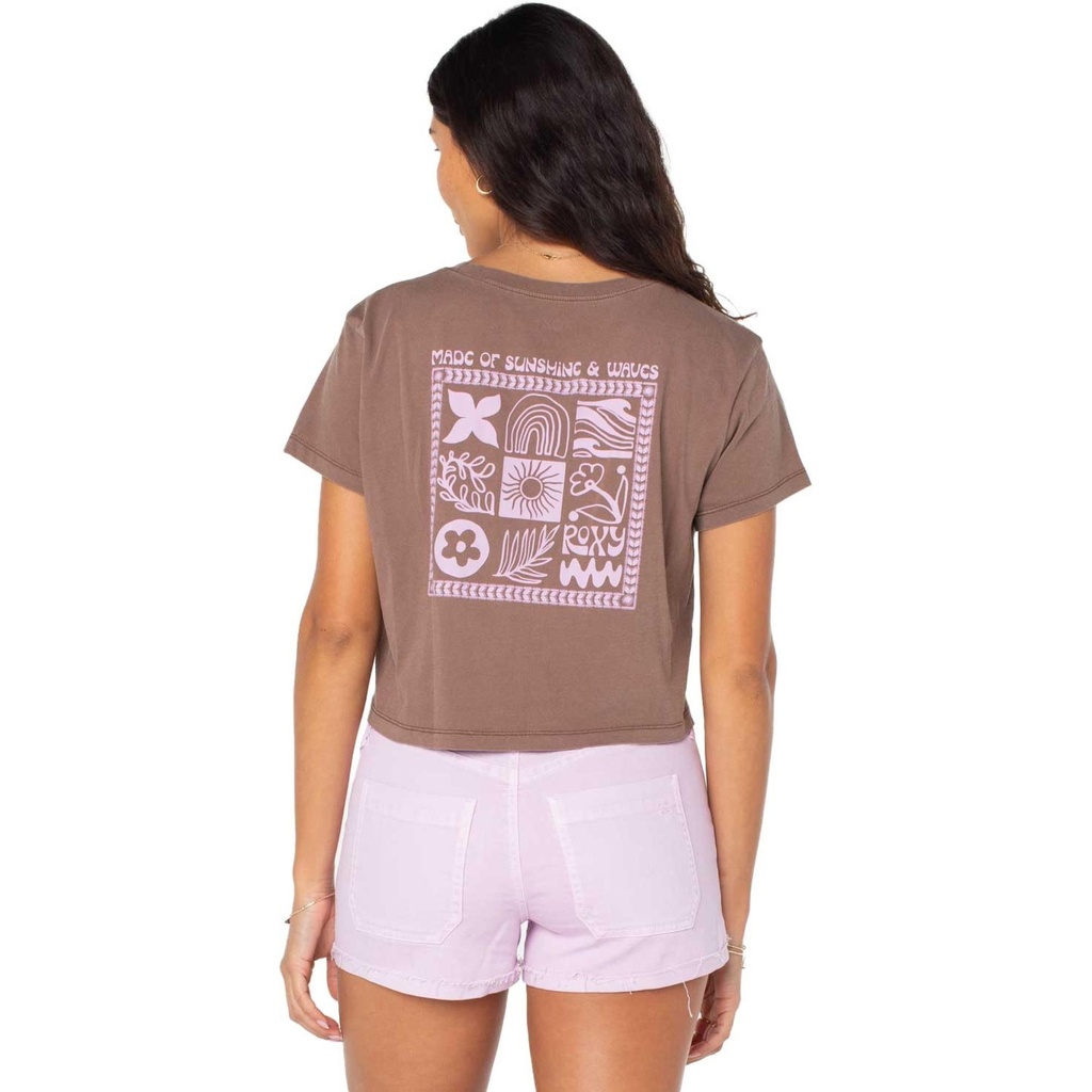 ROXY Women's Tiramisu Graphic Crop T Shirt