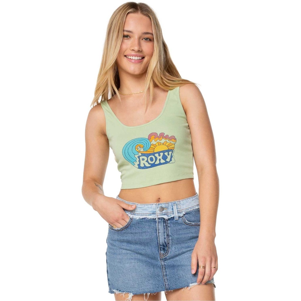 ROXY Women's Grateful For Nature Dive In Cropped Tank Top