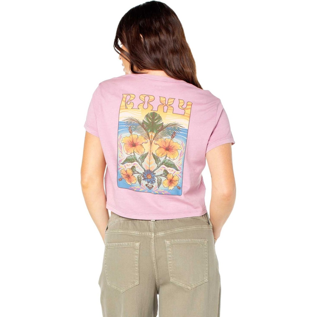 [000203067000000] ROXY Women's Slow Dive Cropped T-shirt (XS)