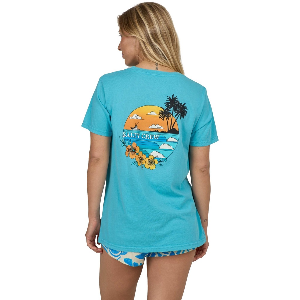 [000203541000000] Salty Crew Women's Sunset Boyfriend T Shirt (XS)