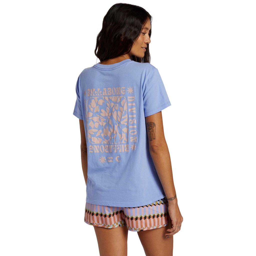 [000203715000000] Billabong Women's A/Div Short Sleeve T Shirt (Cosmic Blue, S)