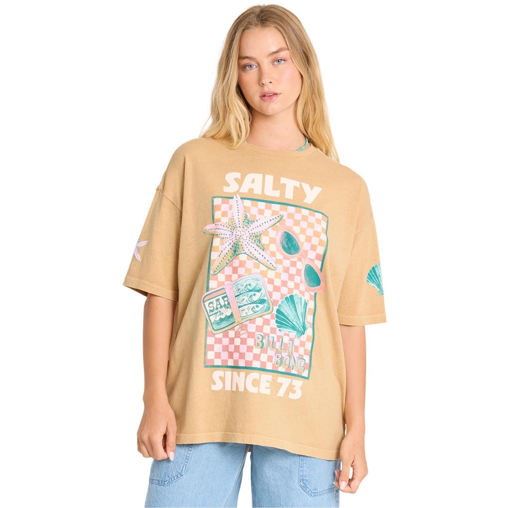 [000203787000000] Billabong Women's Salty Since Short Sleeve T-Shirt (XS)