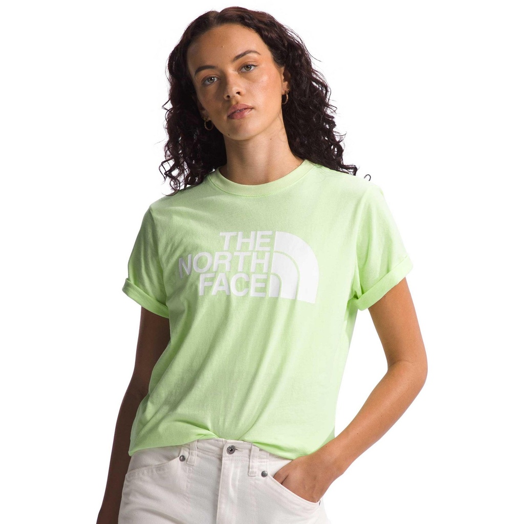 [000204073000000] The North Face Women's Short Sleeve Half Dome T Shirt (Astro Lime/TNF White, XS)