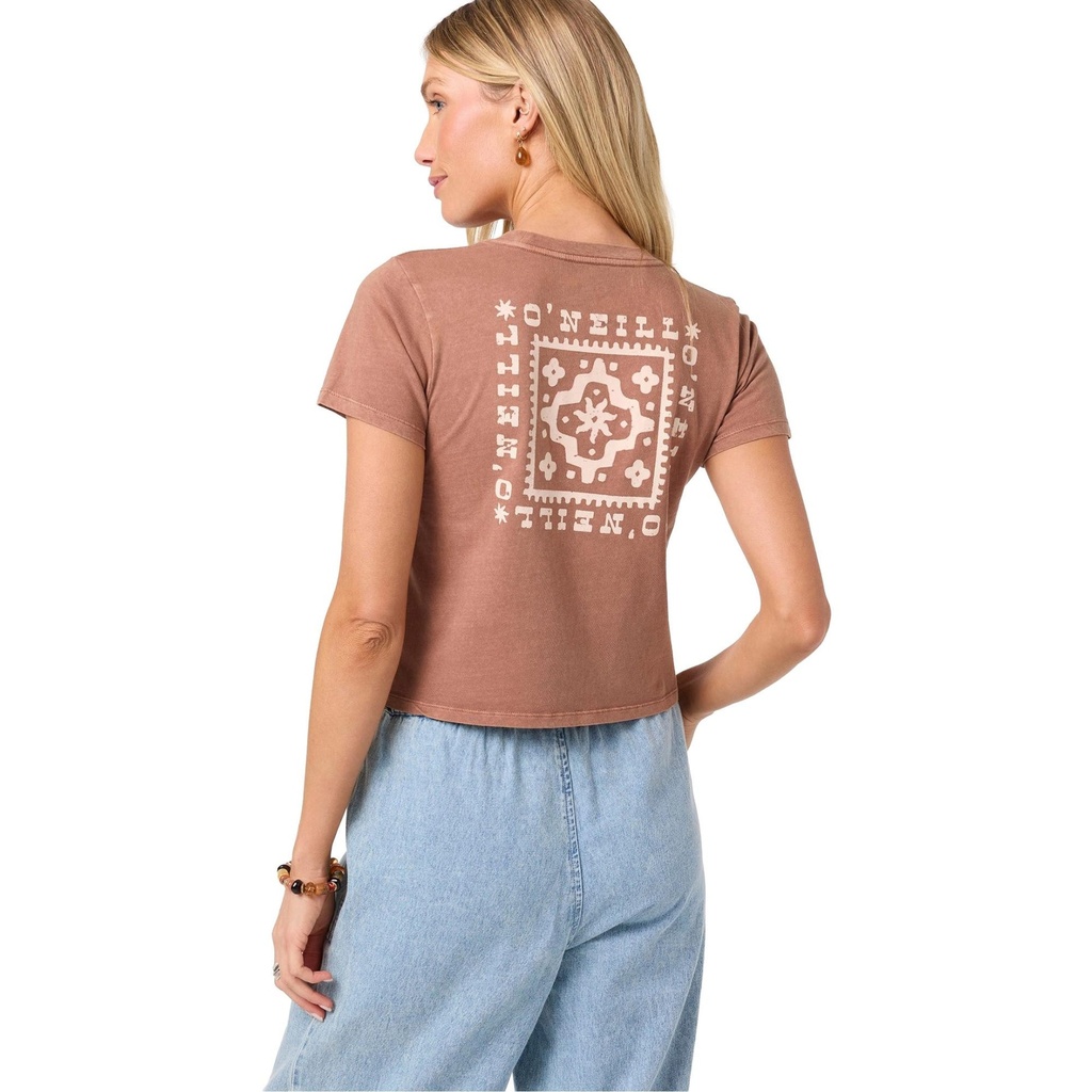 [000204323000010] O'Neill Women's Radiant Fitted T-Shirt (Brown, XXL)