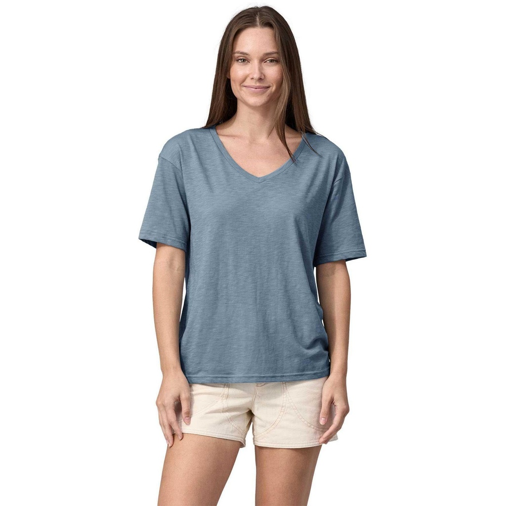 [000204408000000] Patagonia Women's Mainstay Short Sleeve Top (Light Plume Grey, S)
