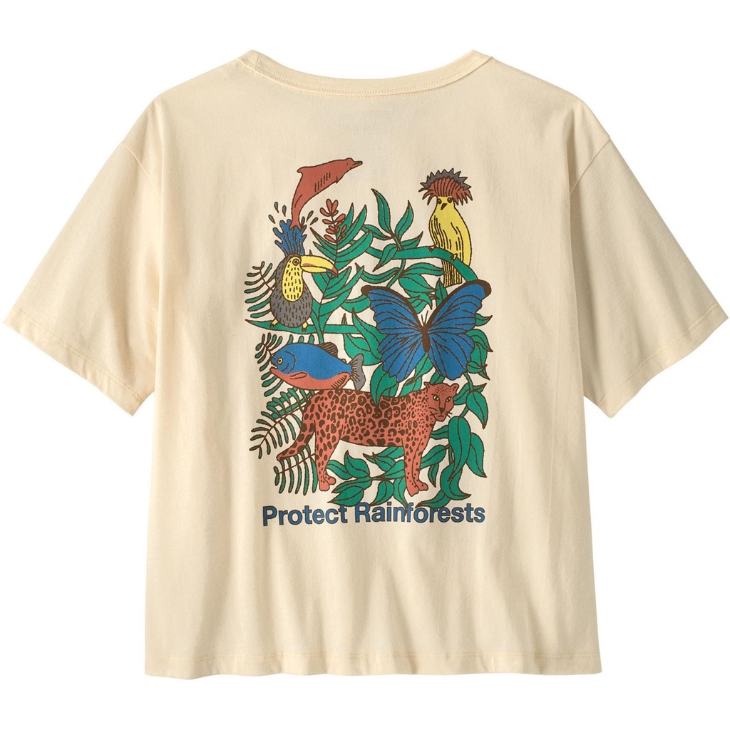[000204418000000] Patagonia Women's Protect Rainforests Easy Cut T Shirt (Natural, XS)