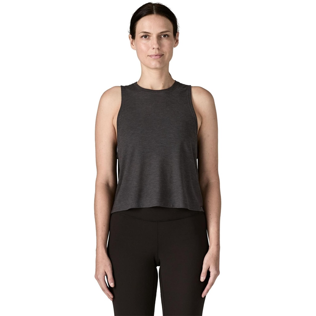 [000204421000002] Patagonia Women's Capilene Cool Trail Cropped Tank Top (Ink Black, S)