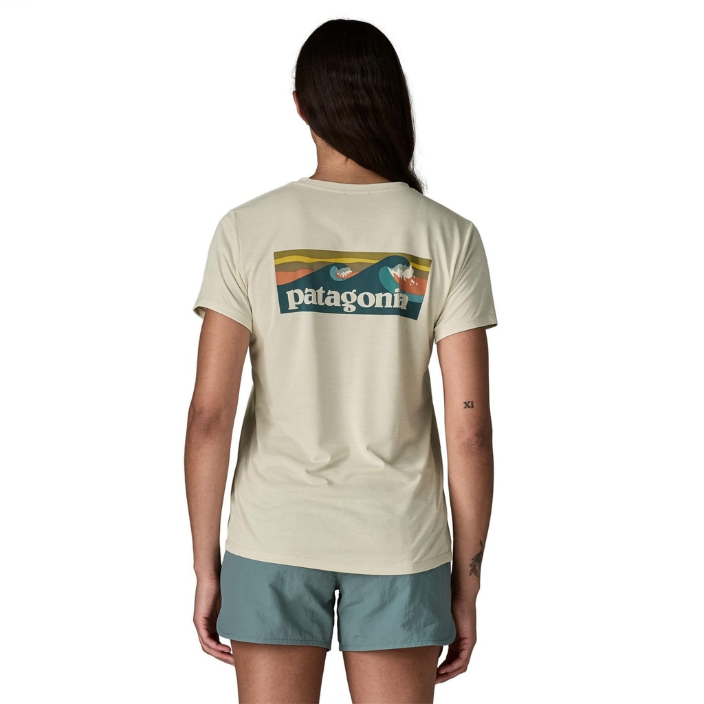 [000204429000002] Patagonia Women's Capilene Cool Daily Boardshort Logo T Shirt (Dyno White, XS)