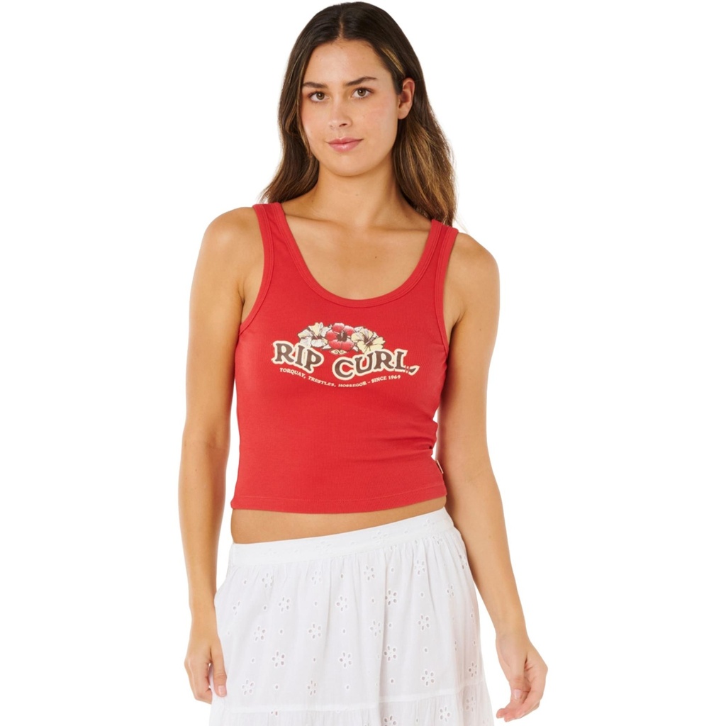 [000204591000000] Rip Curl Women's Bells Crop Graphic Tank Top (XXS)