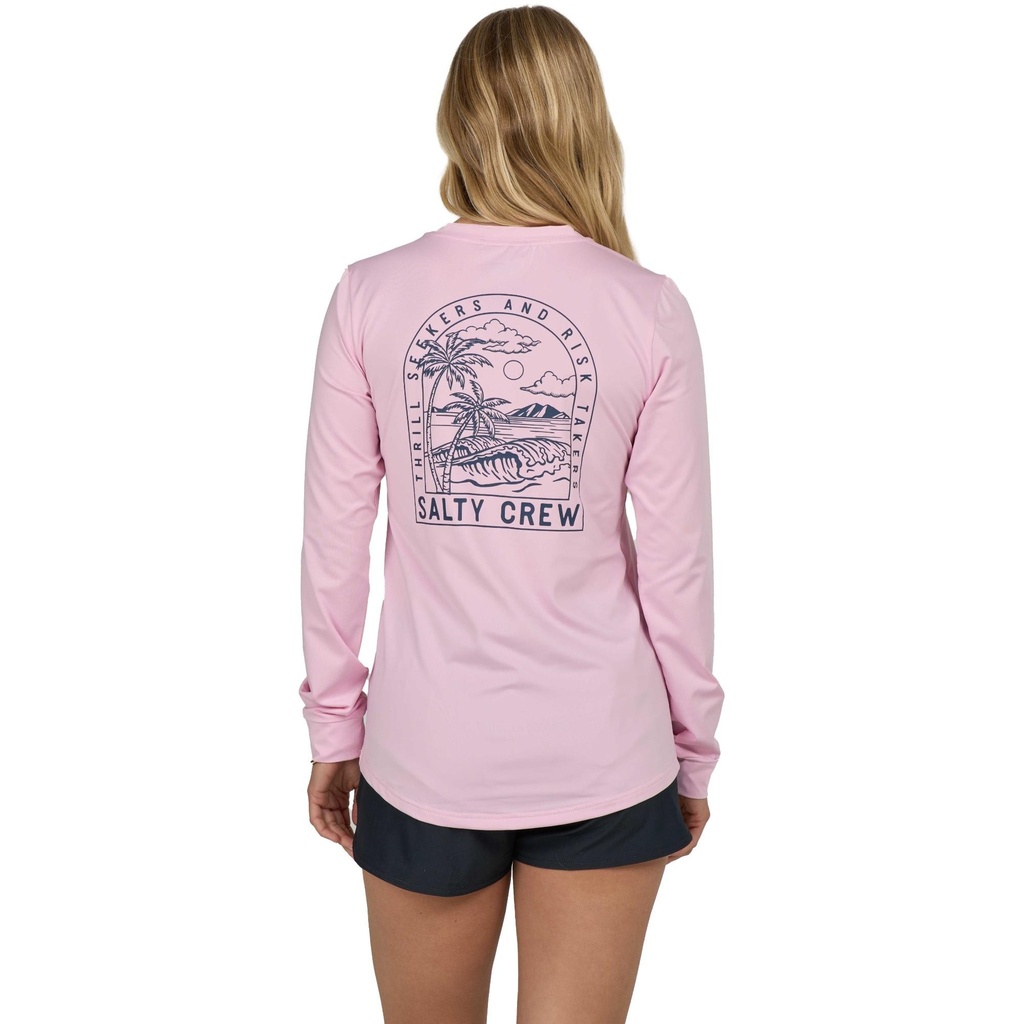 [000205230000000] Salty Crew Women's Archway Sunshirt (Pink, XS)