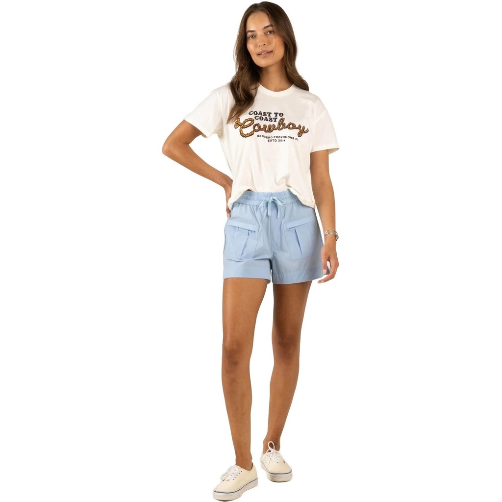 [000205870000000] Sendero Women's Solaya Performance Shorts (Blanco Blue, XS)