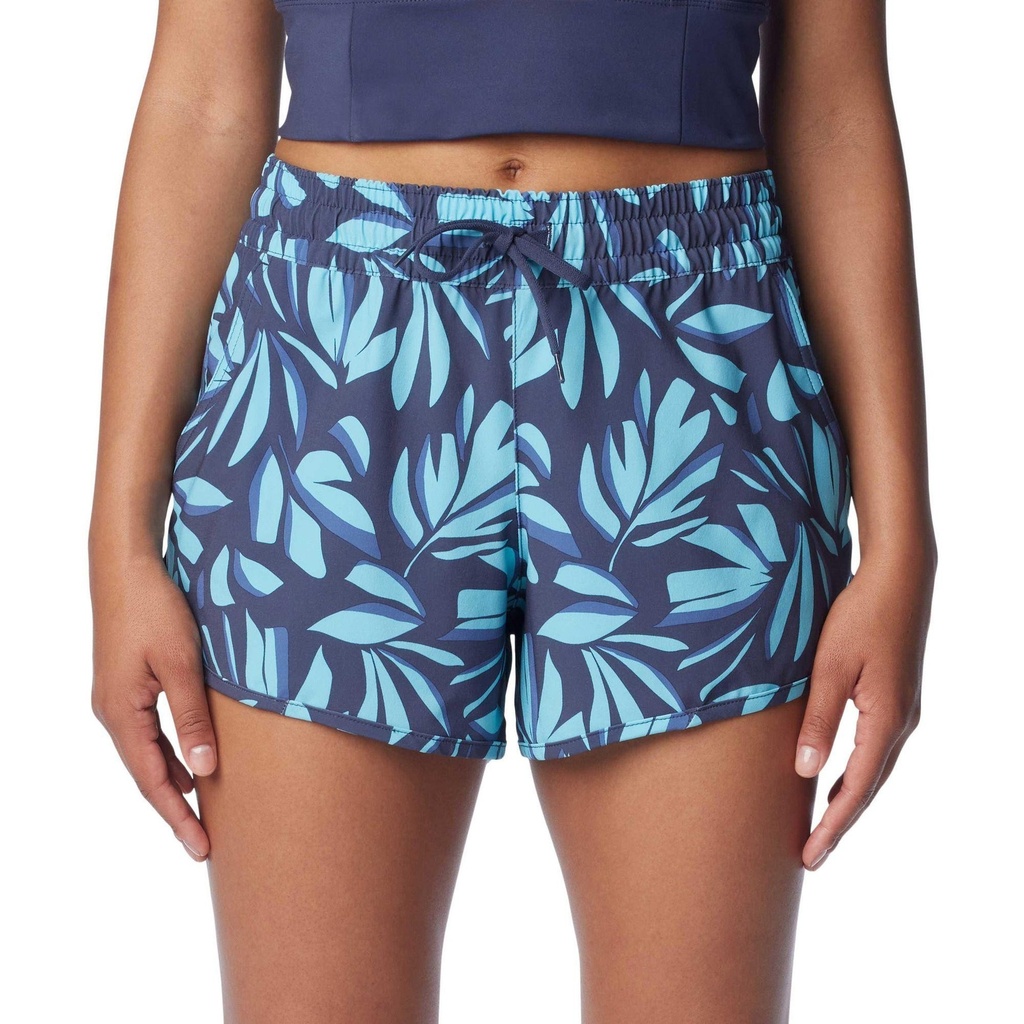 [000206078000000] Columbia Women's Bogata Bay Stretch Printed Shorts (Aquamarine Areca, S)