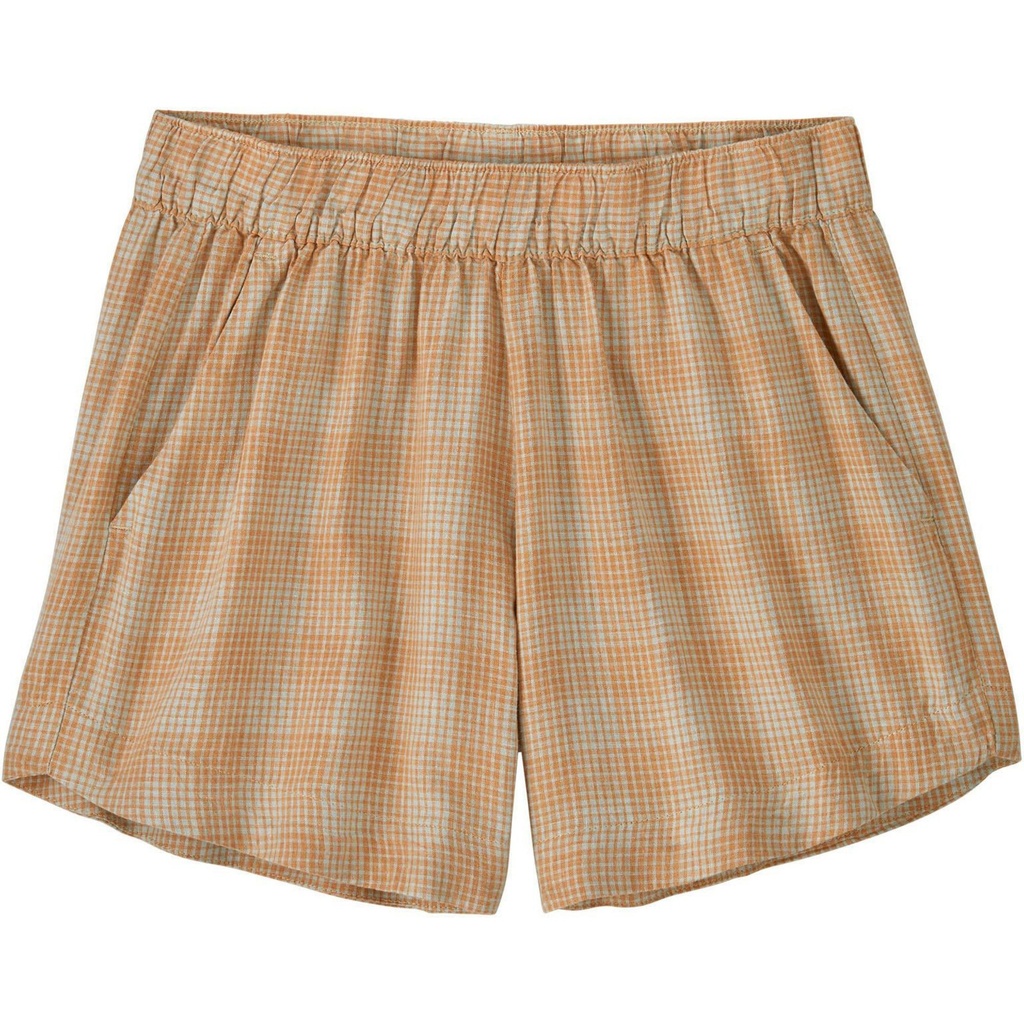 [000206245000008] Patagonia Women's Garden Island 3.5 in Casual Shorts (Small Actions/Wispy Green, S)