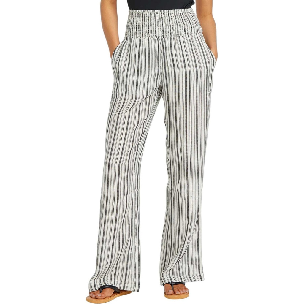 [000206803000000] Billabong Women's New Waves 2 Elastic Waist Pants (Black Pebble, S)