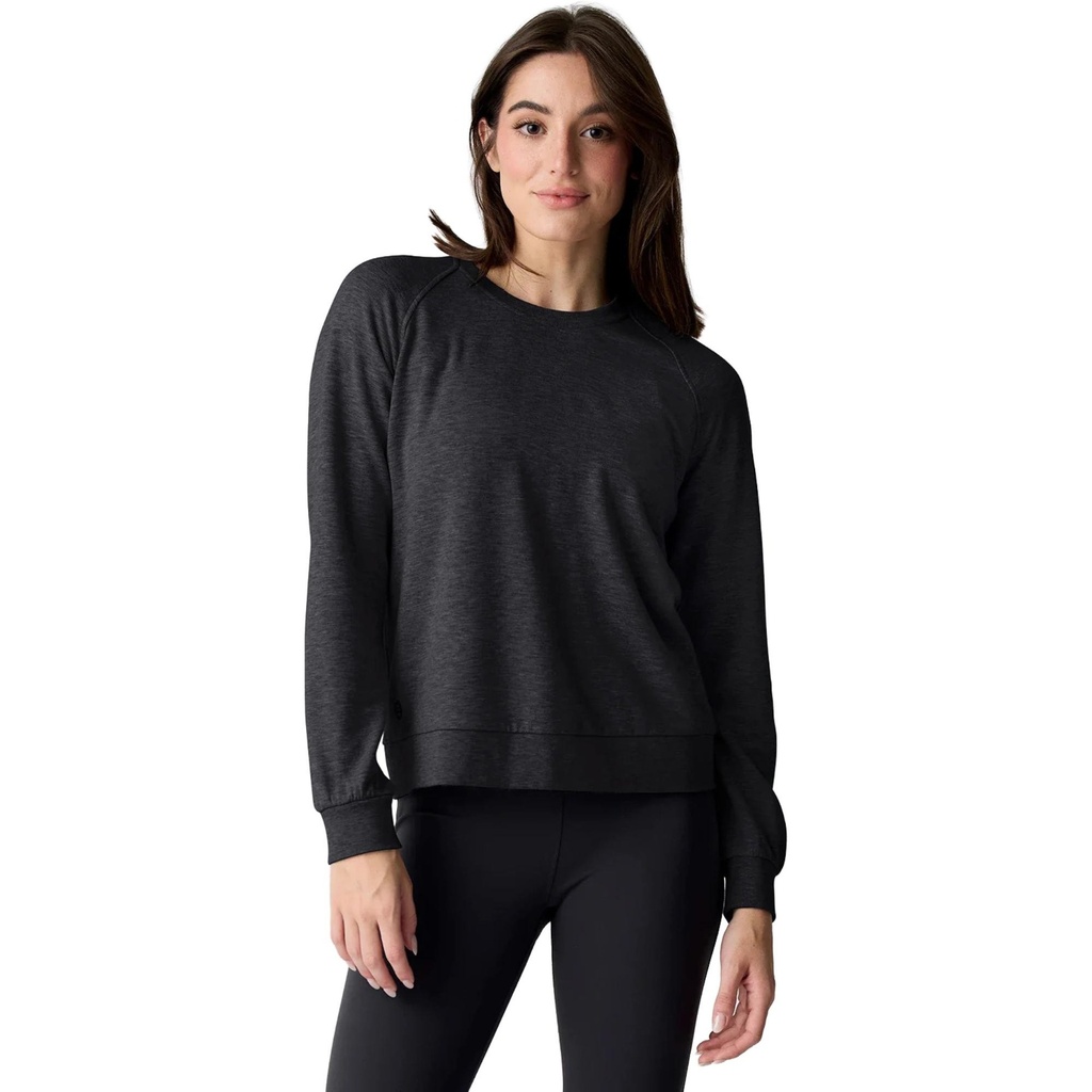 [000207936000000] Free Fly Women's Bamboo Lightweight Fleece Crew (Heather Black, XS)