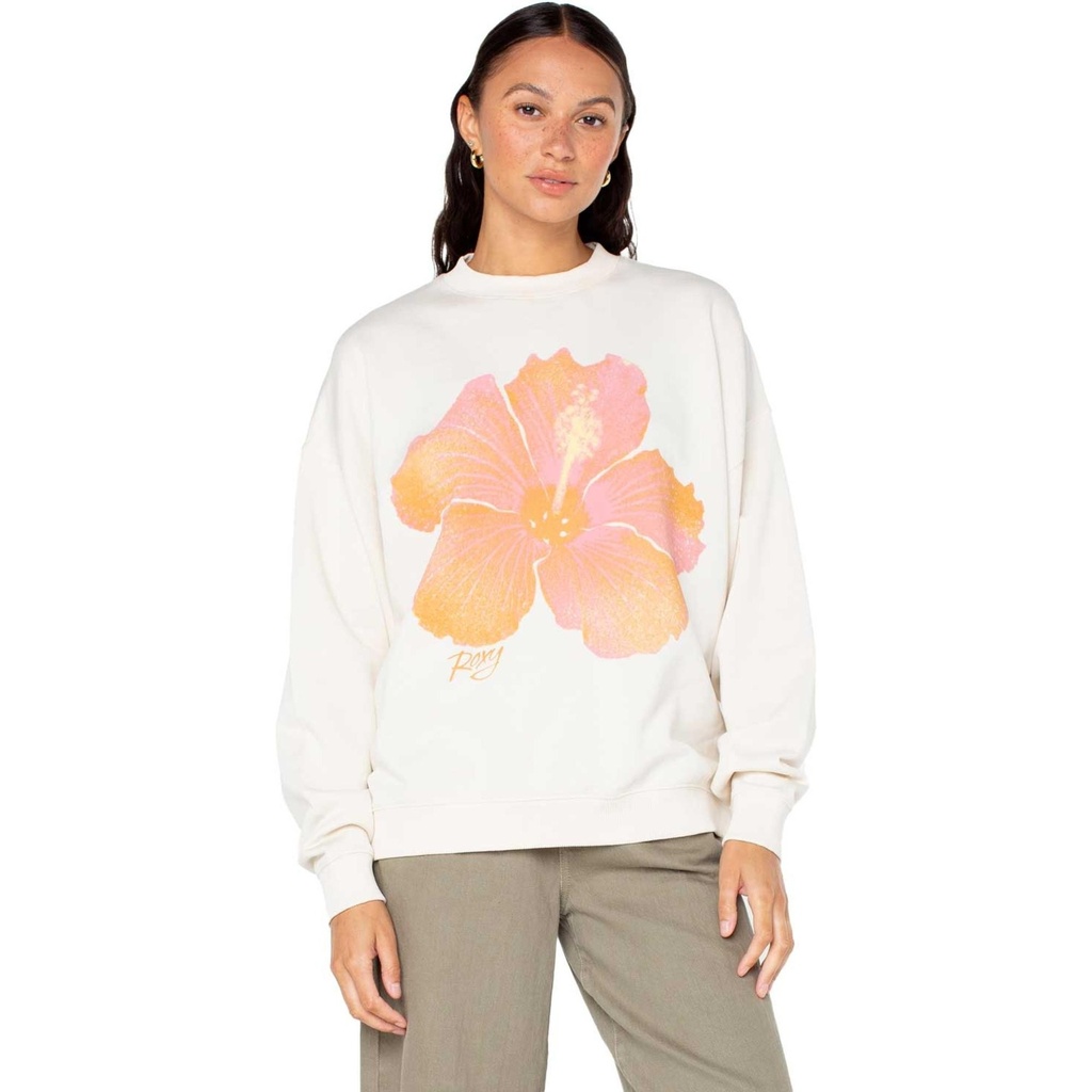 [000207948000000] ROXY Women's Lineup Oversized Crewneck Sweatshirt (XS)