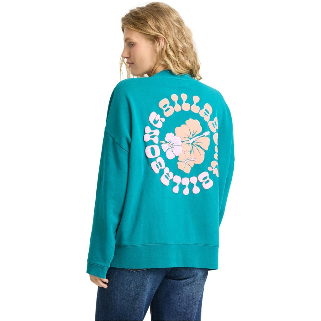 [000208202000000] Billabong Women's Pinky Keen Palm Crew Fleece (XS)