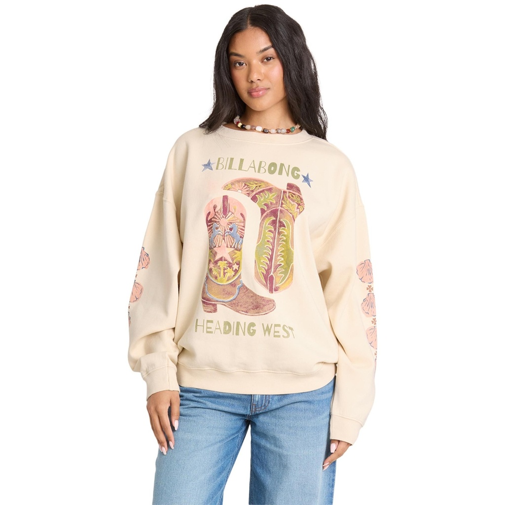 [000208210000000] Billabong Women's Ride In Crew Fleece Sweater (XS)