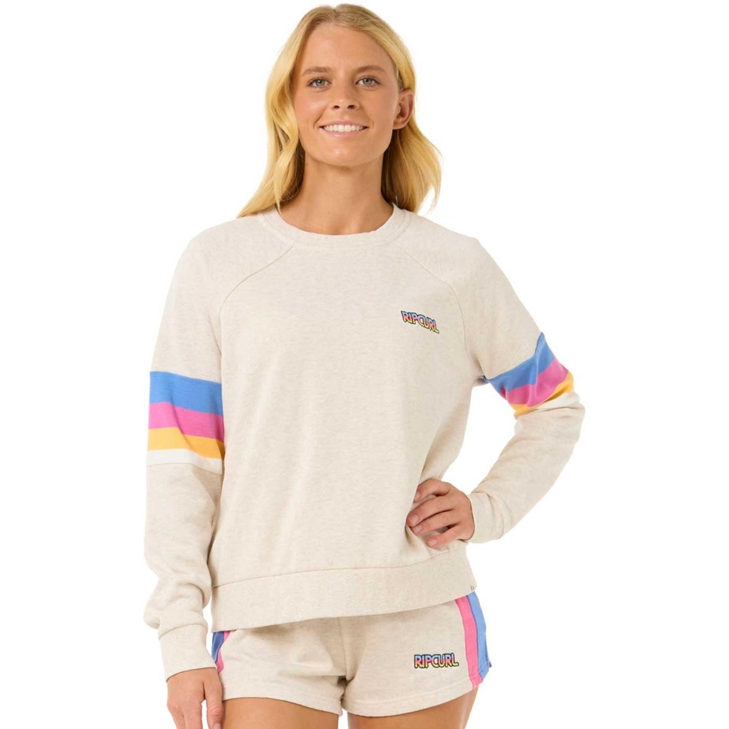 [000208517000000] Rip Curl Women's Las Dalias Raglan Crew Sweatshirt (S)