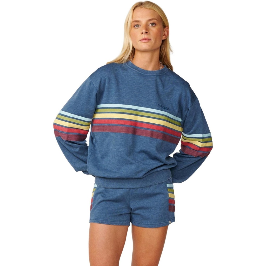 [000208526000002] Surf Revival Relaxed Crew Sweatshirt (Blue, XS)