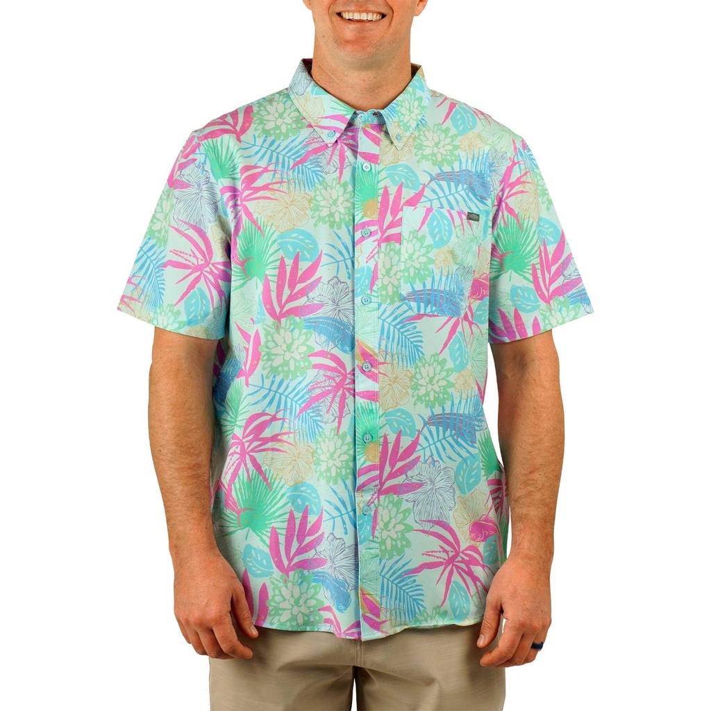 AFTCO Men's Boatbar SS Button Down Shirt