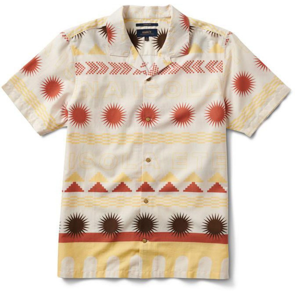 [000208785000000] Roark Men's Gonzo Short Sleeve Button Up Shirt (Almond Paste, S)