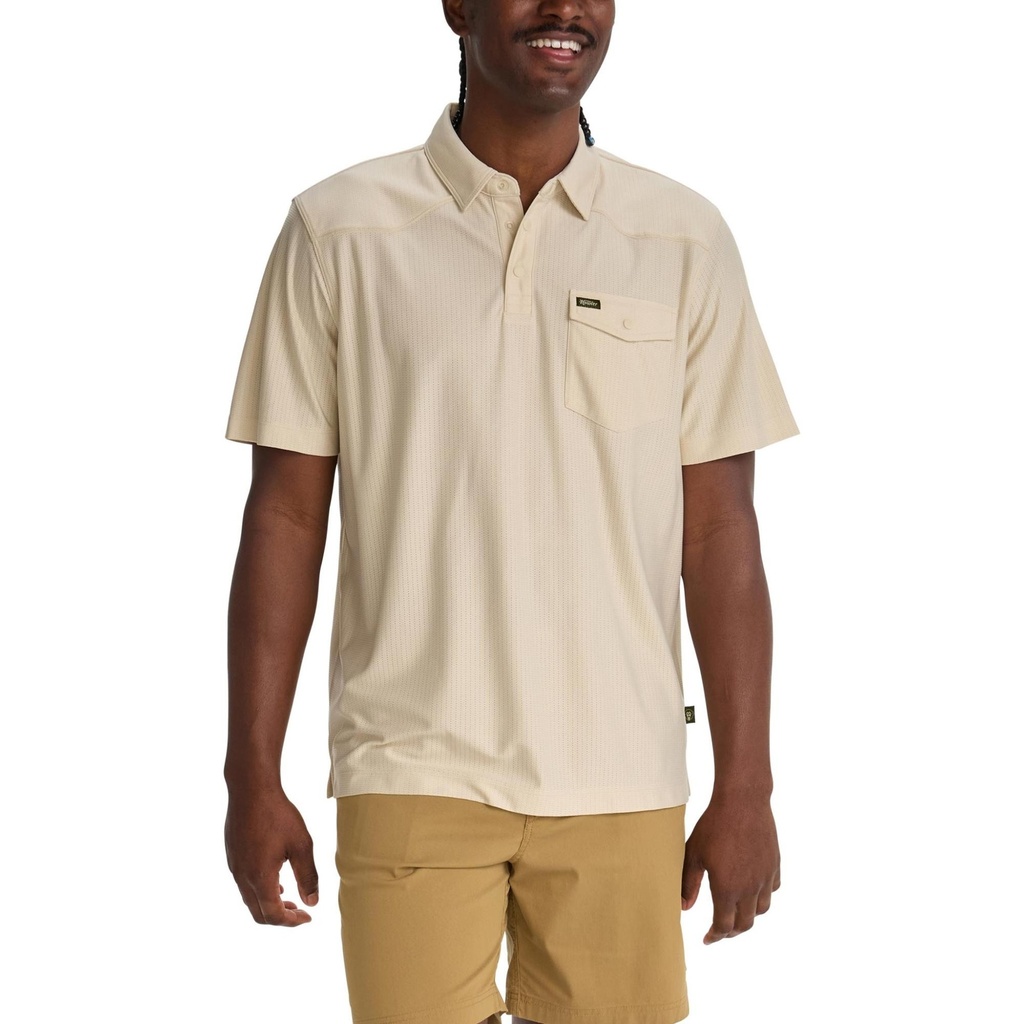 [000208806000000] Howler Brothers Men's Ranchero Tech Short Sleeve Polo Shirt (Sand, S)