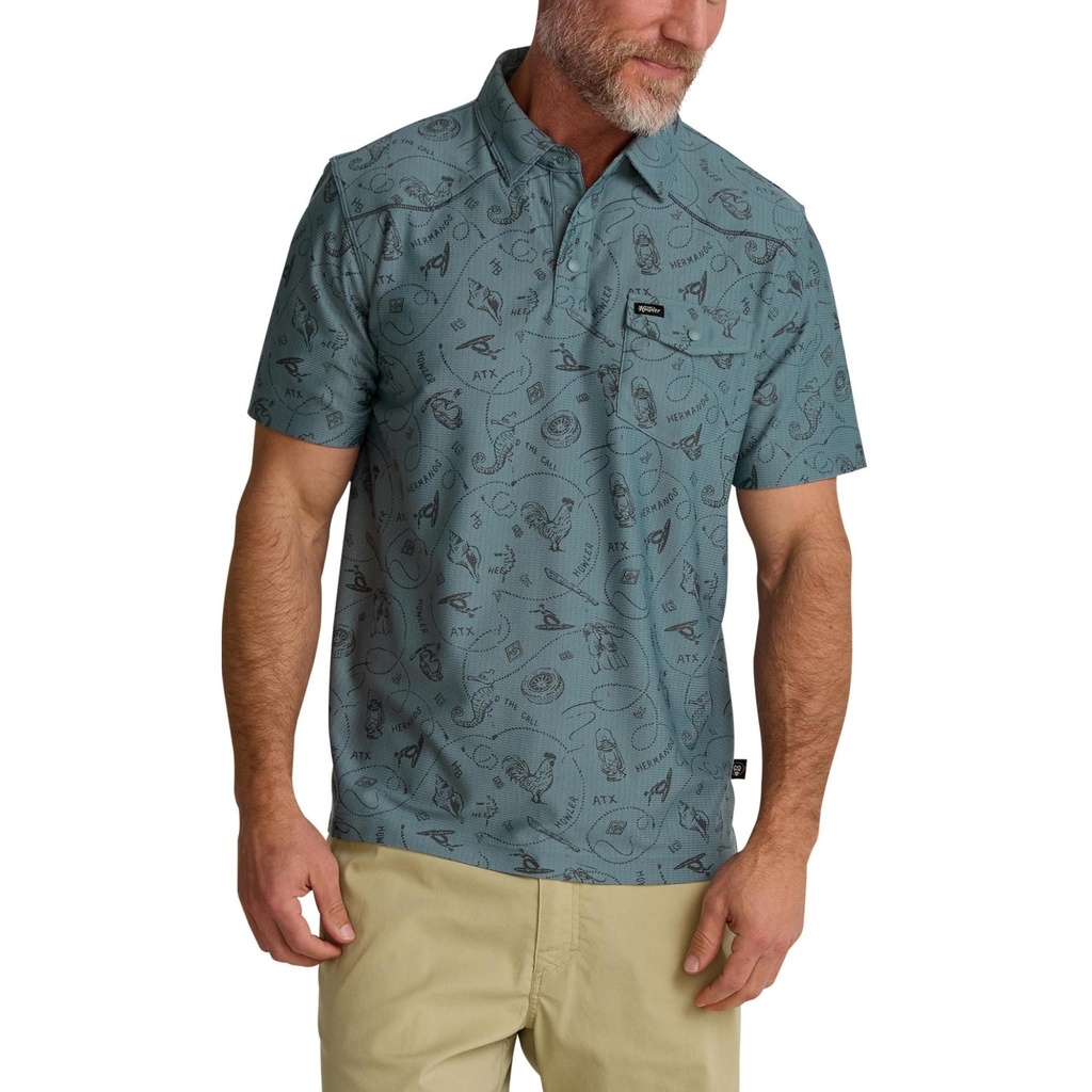 Howler Brothers Men's Ranchero Tech Short Sleeve Polo Shirt