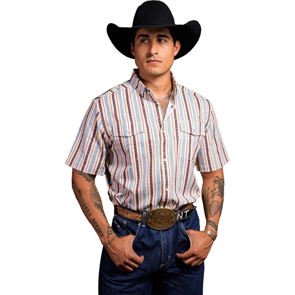 Ferrell Men's The Edward - Short Sleeve Snap Shirt