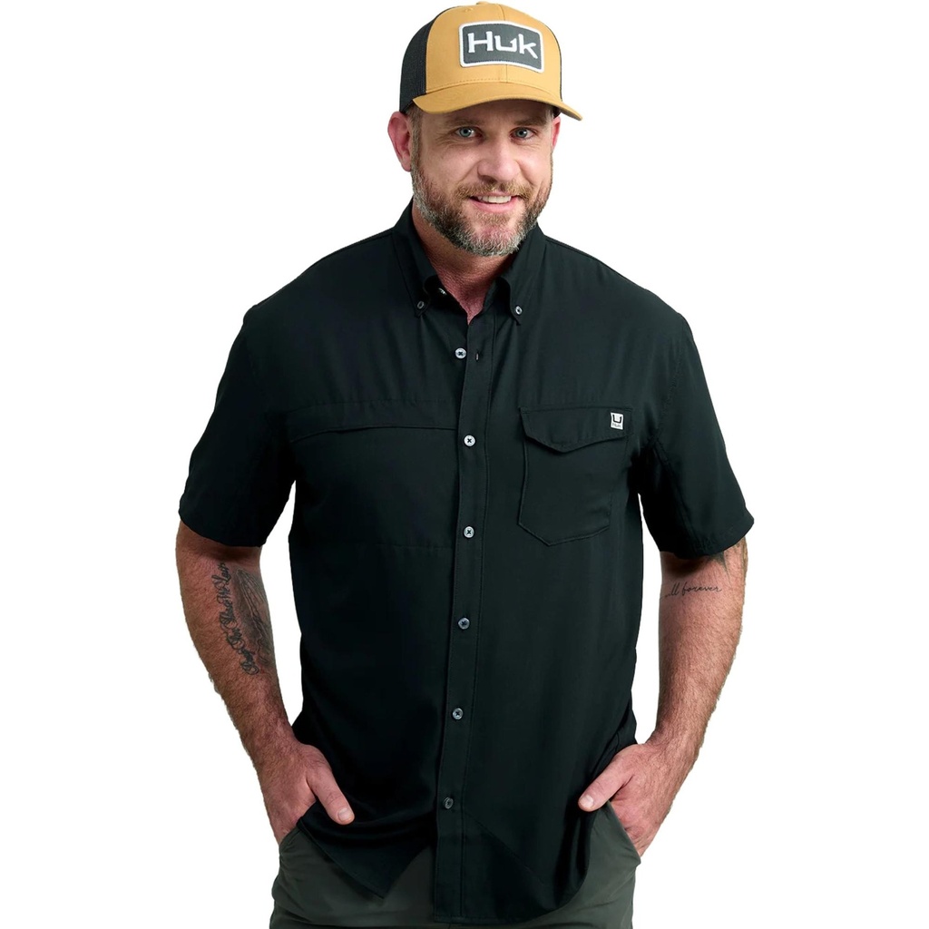 Huk Men's Tide Point Short Sleeve Button-Down Shirt
