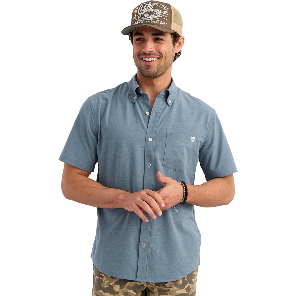 Huk Men's Kona Button-Down Short Sleeve Shirt