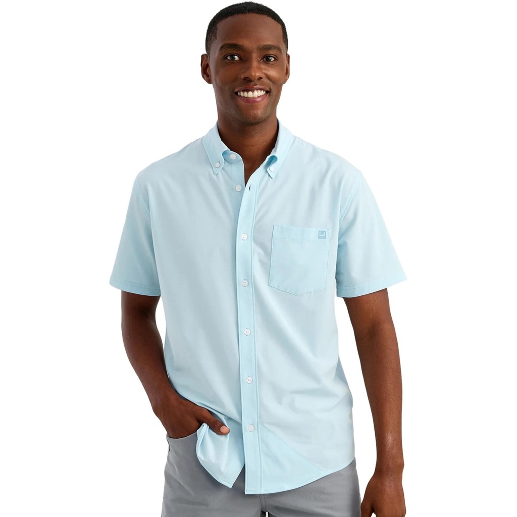 Huk Men's Kona Button-Down Short Sleeve Shirt